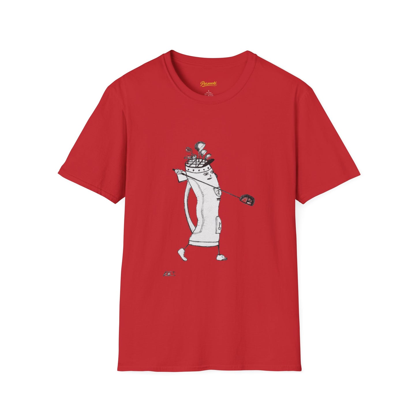 Golfing Hot Dog Graphic T-Shirt — Funny Novelty Golf Tee