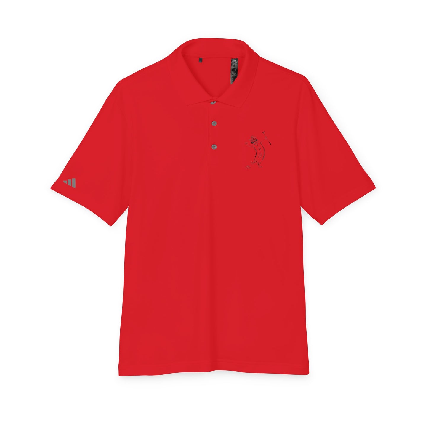 Minimalist Palm Tree Golf Polo — White Performance Shirt