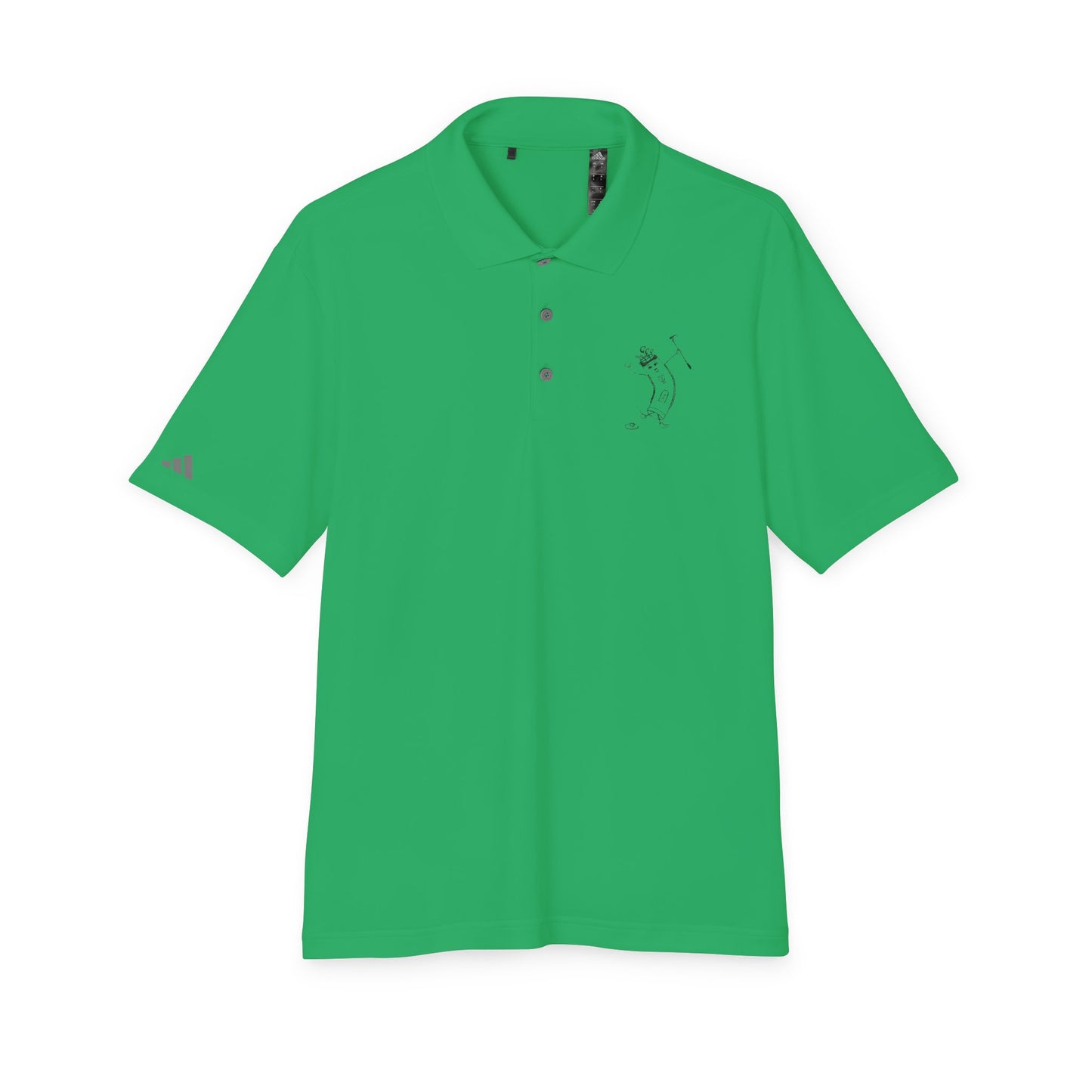 Minimalist Palm Tree Golf Polo — White Performance Shirt