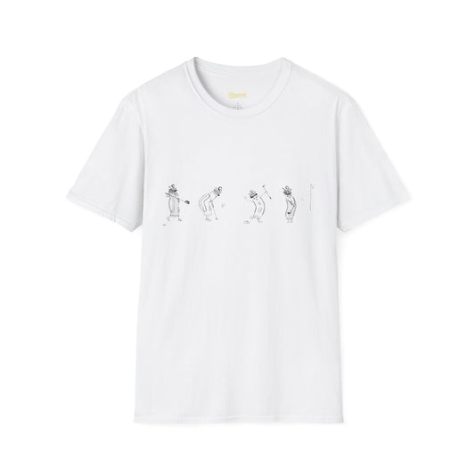 Minimal Cat Pose T-Shirt — Cute Pose Line Art Tee
