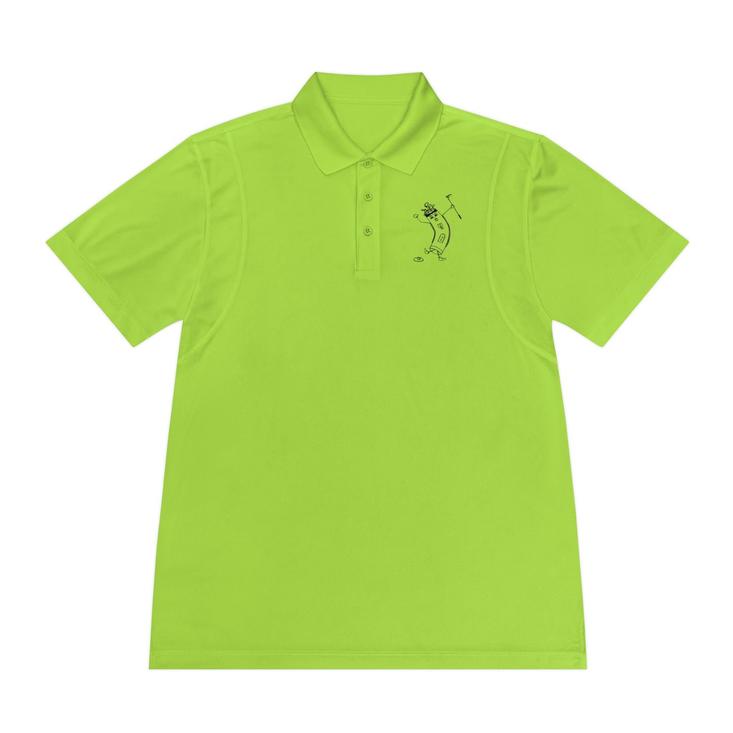 Golf Banana Polo Shirt — Men's Sport Polo with Golfing Banana Design