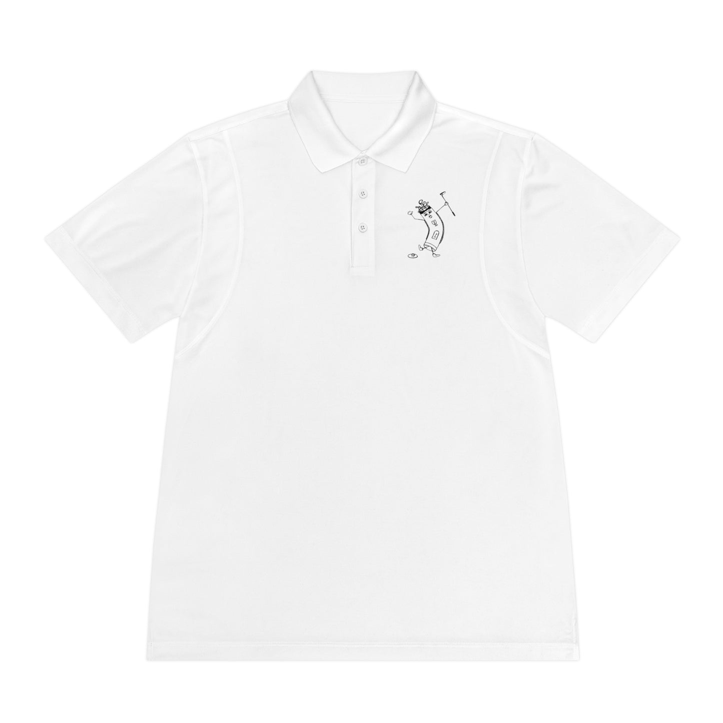 Golf Banana Polo Shirt — Men's Sport Polo with Golfing Banana Design