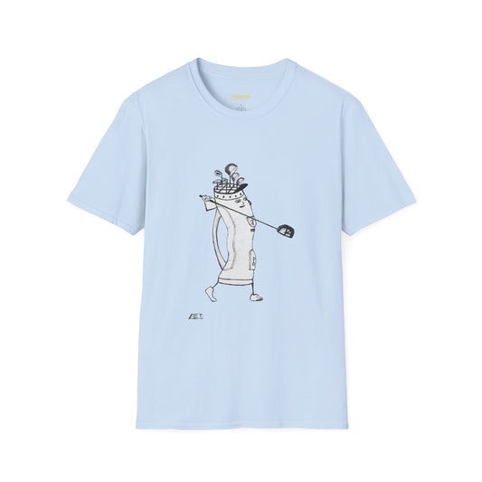 Golfing Hot Dog Graphic T-Shirt — Funny Novelty Golf Tee