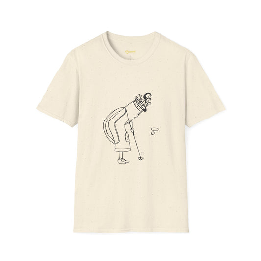 Golf Cartoon T-Shirt — Minimalist Golfer Illustration