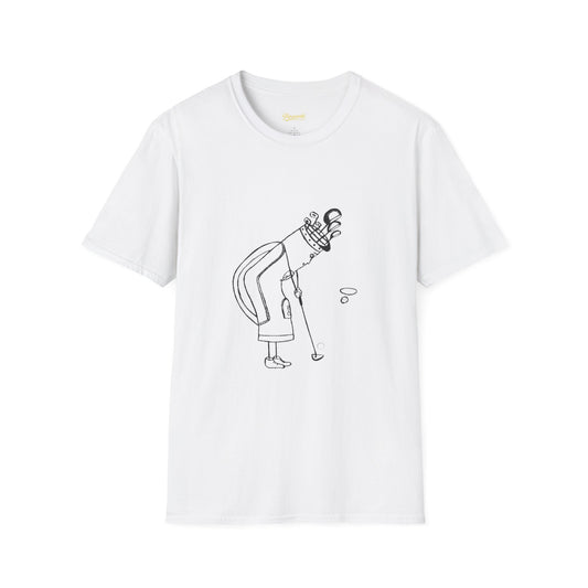 Golf Cartoon T-Shirt — Minimalist Golfer Illustration